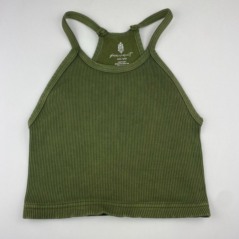 NEW Free People FP Movement Happiness Runs Crop Tank in Olive - XS/S M/L - Picture 3 of 6